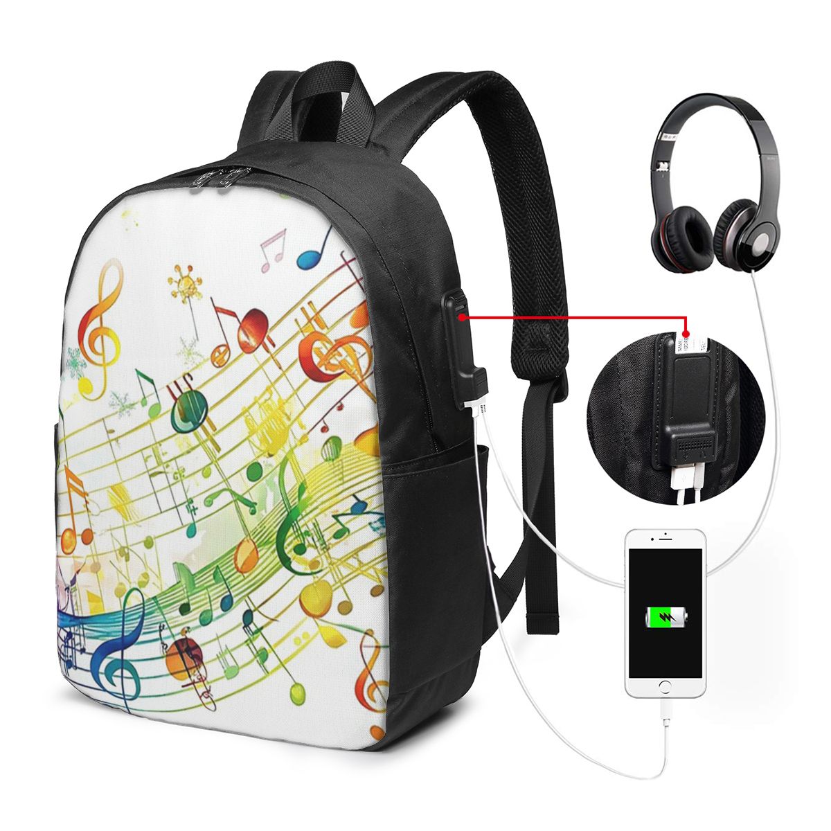 حقيبة ظهر بتصميم مفاتيح البيان - مراجعة Laptop Bag وسعره