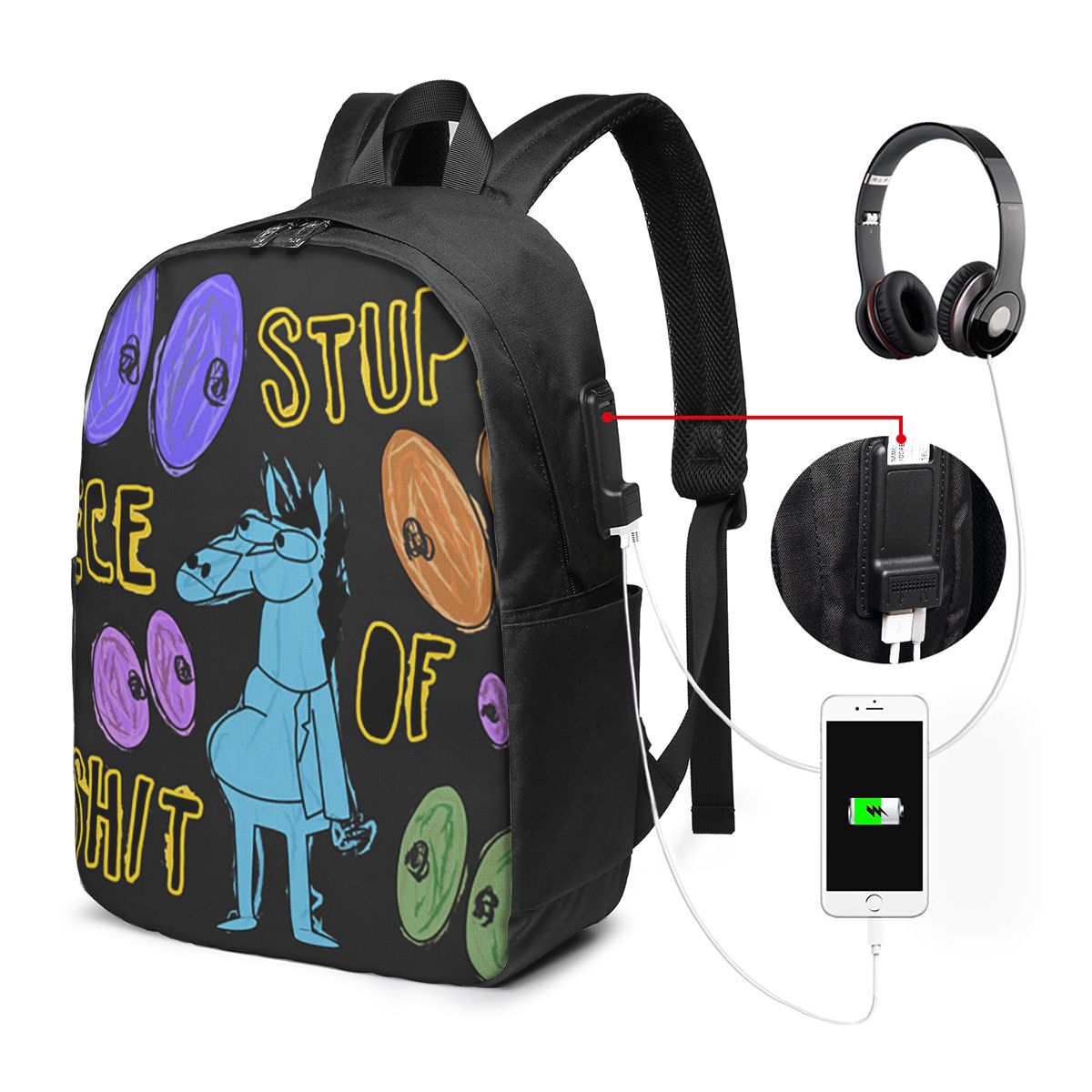 حقيبة ظهر كرتونية من Bojack Ho - مراجعة Laptop Bag وسعره