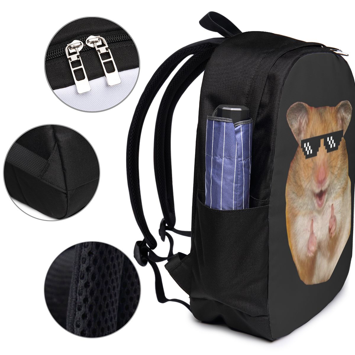 حقيبة ظهر مضحكة على شكل هامستر - مراجعة Laptop Bag وسعره