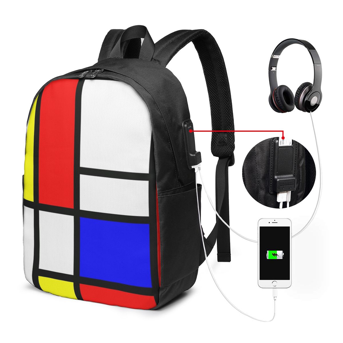 حقيبة ظهر من Piet Mondrian Com - مراجعة Laptop Bag وسعره