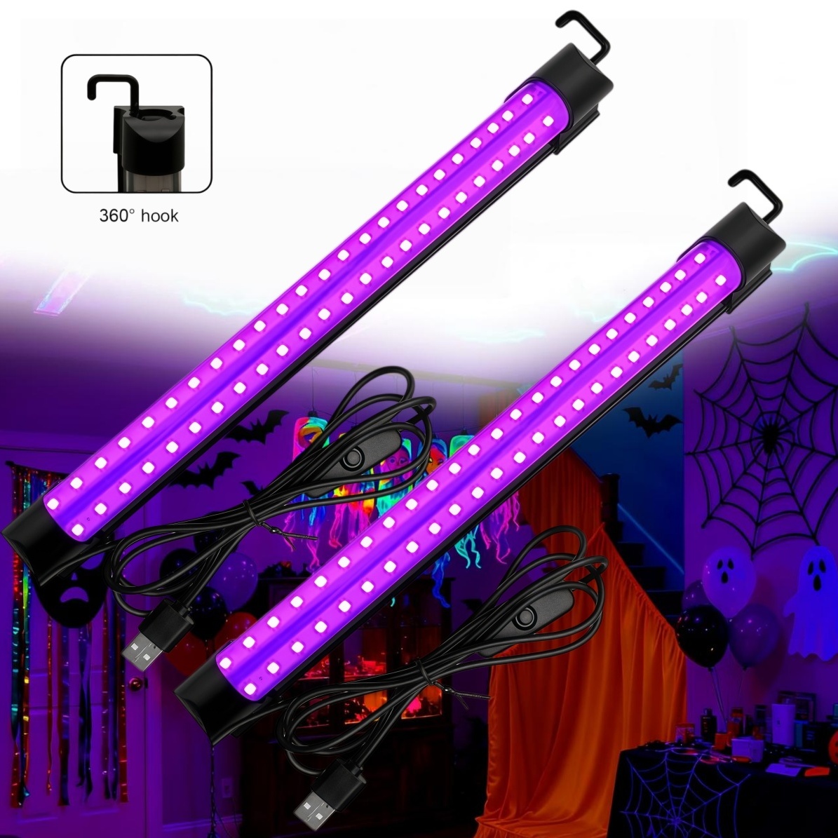 مصباح أشعة فوق بنفسجية أسود 5  - مراجعة Usb Hub وسعره