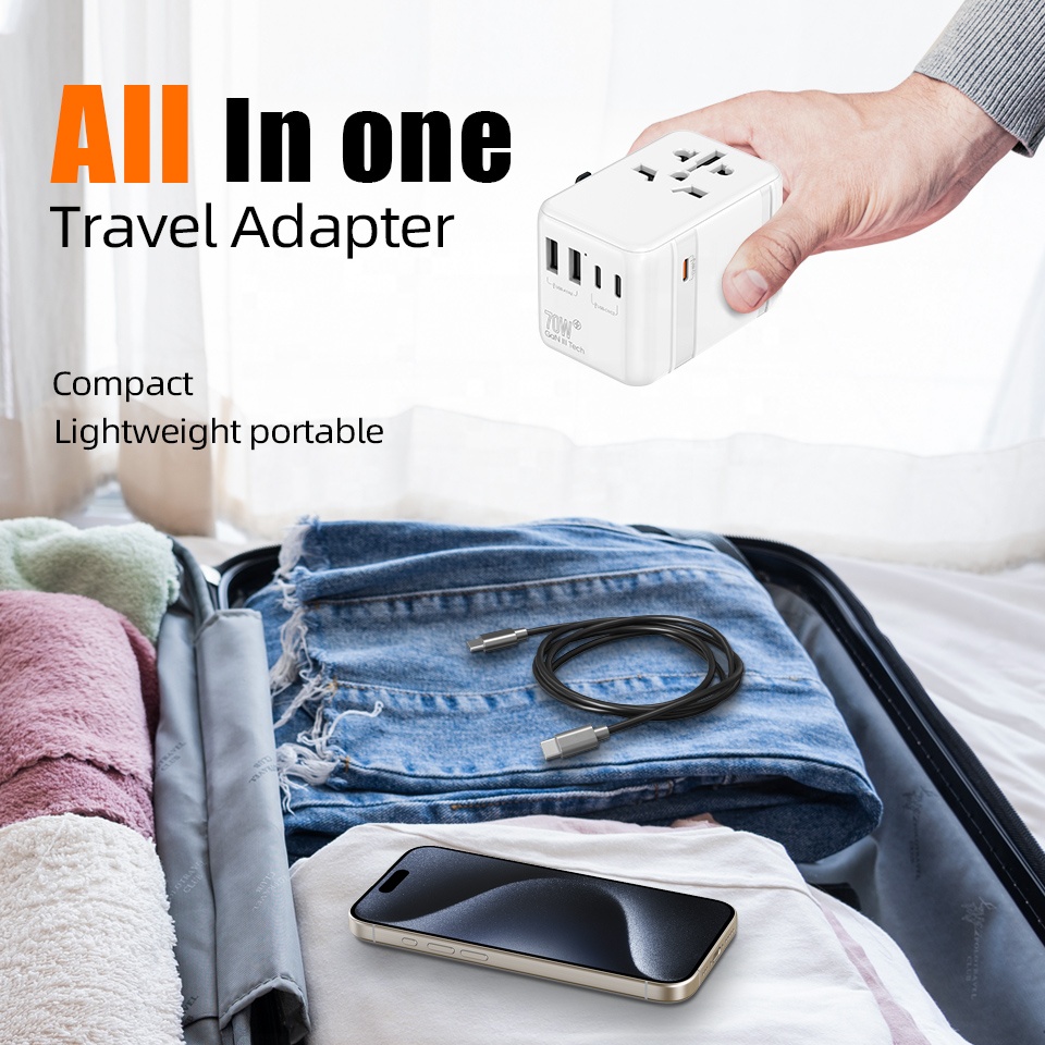 محول طاقة عالمي للسفر مع منافذ - مراجعة Laptop Charger وسعره