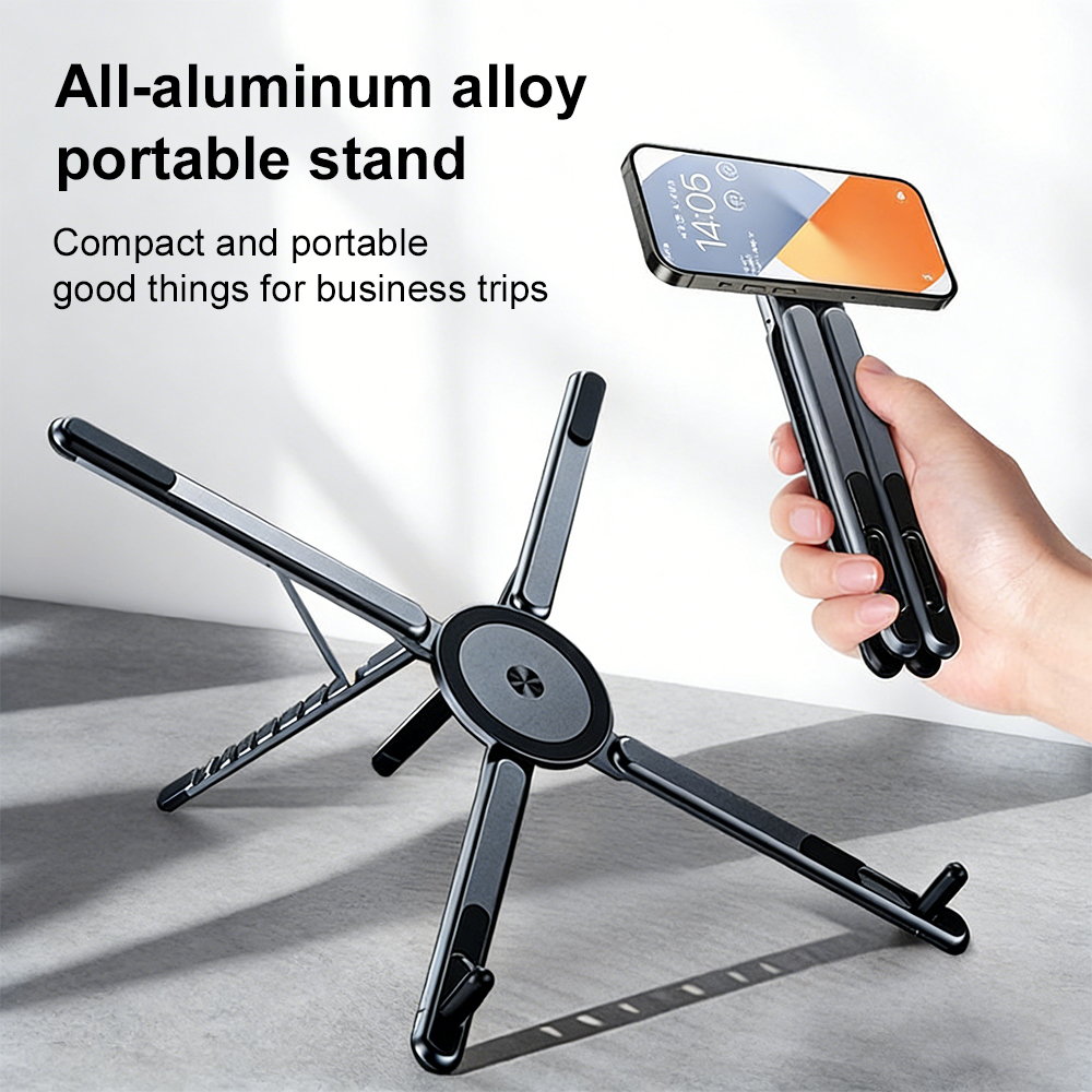 حامل هاتف مغناطيسي محمول وعصا  - مراجعة Laptop Stand وسعره